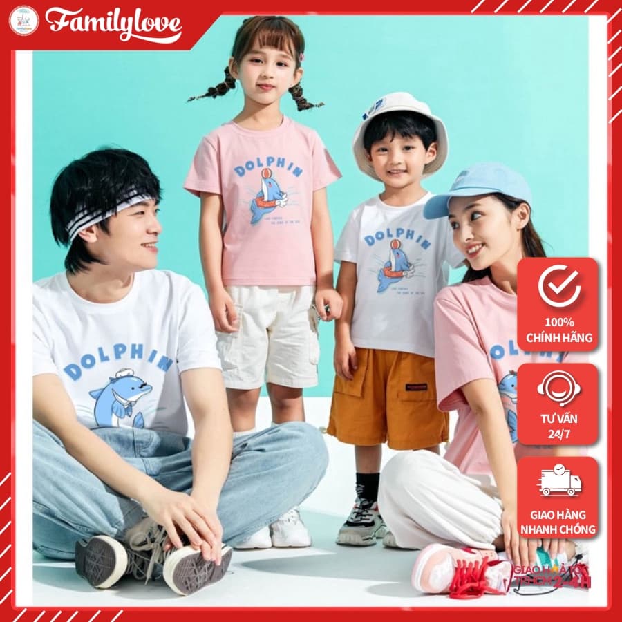 Áo Gia Đình Cá Heo Dophin Siêu Dễ Thương - Cotton 100%  💝(CÓ HÌNH+VIDEO + LOGO THƯƠNG HIỆU)  💝 — 1