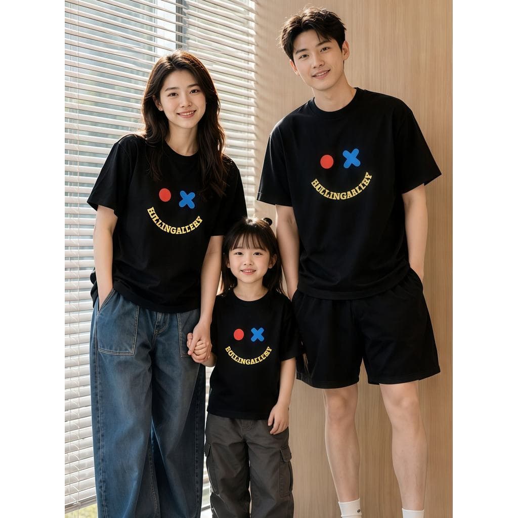 Áo gia đình Familylove - Mẫu gia đình hoạ tiết trái tim 2 mặt. — 1