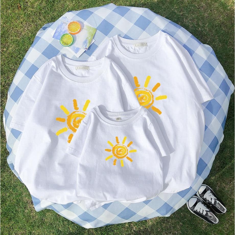 Áo gia đình Familylove - đồ gia đình họa tiết Mặt trời  chất liệu cotton 100% — 1