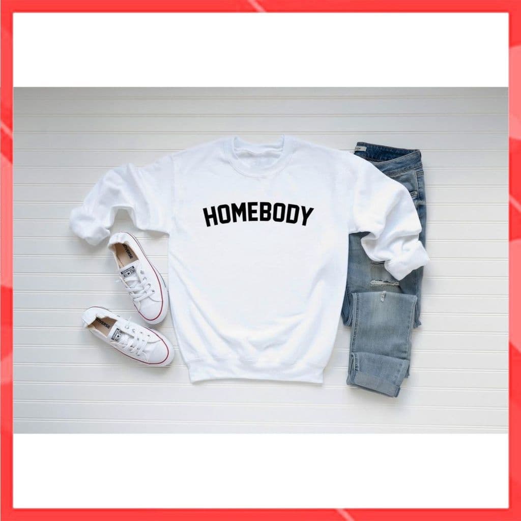 Áo Hoodie Nữ form rộng 💝Cotton Nỉ da cá (Kèm hình thật chất áo có Logo Thương hiệu) 💝In chữ HOMEBODY