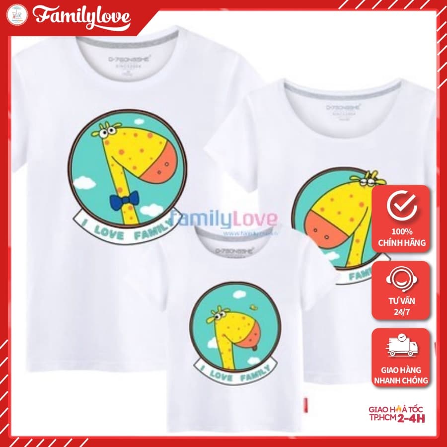 Áo Thun Gia Đình - FL9104 - Đồng phục gia đình Familylove 💝(Có hình+video + Logo thương hiệu) — 1